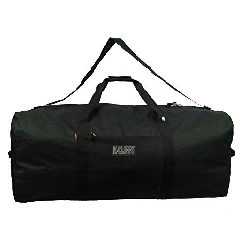 K-Cliffs Heavy Duty Cargo Duffel Large Sport Gear Drum Set Equipment Hardware Travel Bag Rooftop Rack Bag (36" x 17" x 17", Black) - Image 1