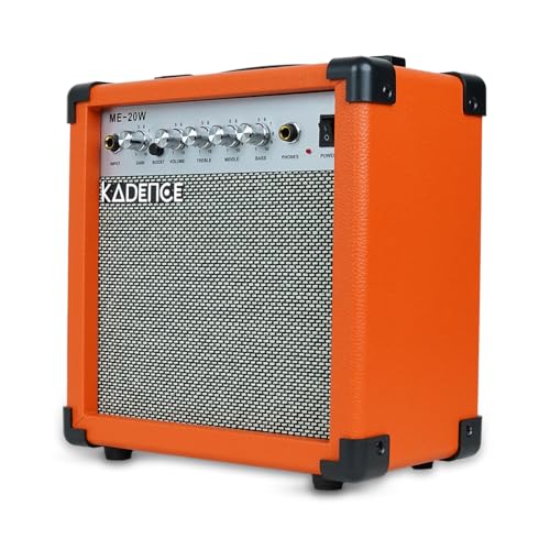 Kadence ME20-OR 20W Guitar Amplifier | 4-Inch Speaker with Boost Function | 3-Band EQ with 6.35mm Input & Output | Supports Electric & Electro-Acoustic Guitars | Orange - Image 3