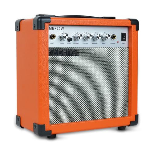 Kadence ME20-OR 20W Guitar Amplifier | 4-Inch Speaker with Boost Function | 3-Band EQ with 6.35mm Input & Output | Supports Electric & Electro-Acoustic Guitars | Orange - Image 2