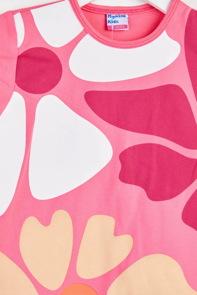 Tofisa Girls Fuchsia Printed Two Piece Set - 25109