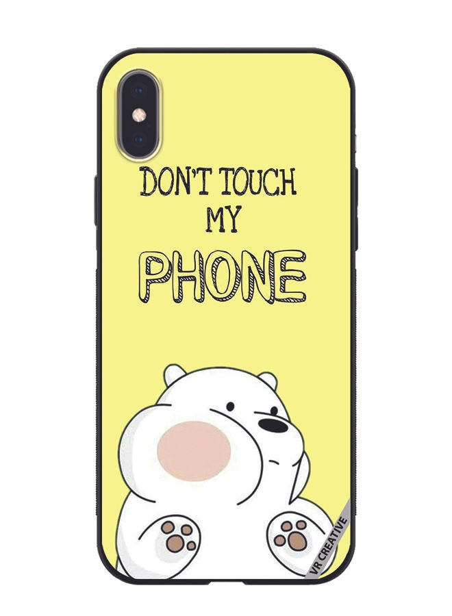VR CREATIVE Protective Case Cover For Apple iPhone XS Max Don't Touch My Phone Design Multicolour - Image 1
