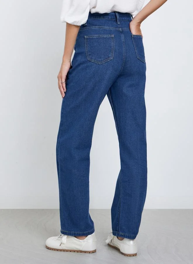 Take Two Take Two Women High Rise Straight Leg Jeans