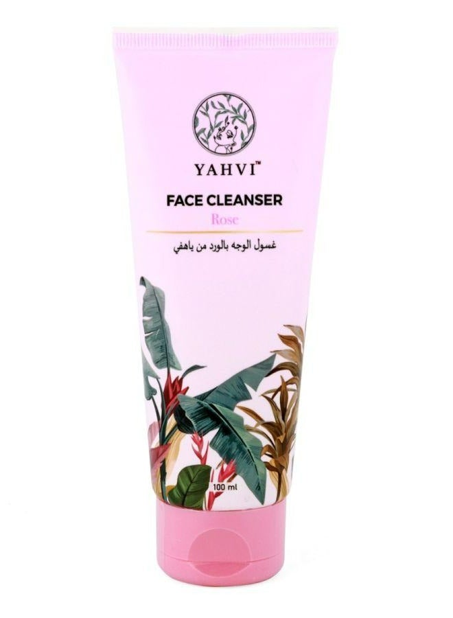 Yahvi Face Cleanser Rose Enriched with Rose Glycerin And Aloe Vera  Hydrating Cleanser  Removes Dirt Pollution And Makeup 100 ML - Image 1