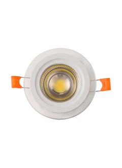 El Rawda Lighting Spot Inside The Gypsum, 7 Cm Opening, 6 Watt Glass Body, 3-Mode Lighting  White - Warm - Cool Pcs 10x10x3 cm 