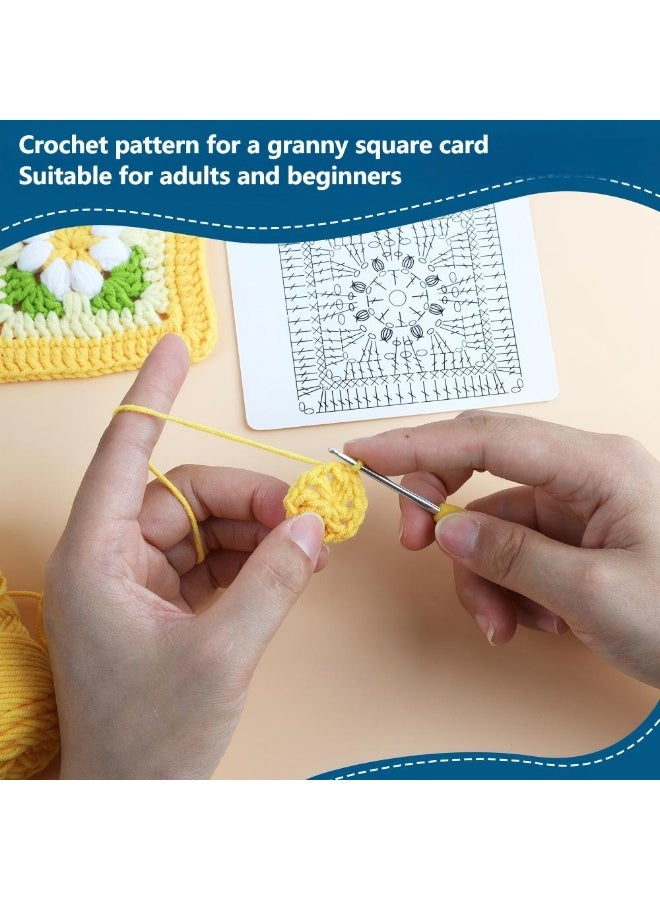 Crochet Granny Squares Cards Deck:20 Mix and Match Designs,Knitting Patterns - Image 3