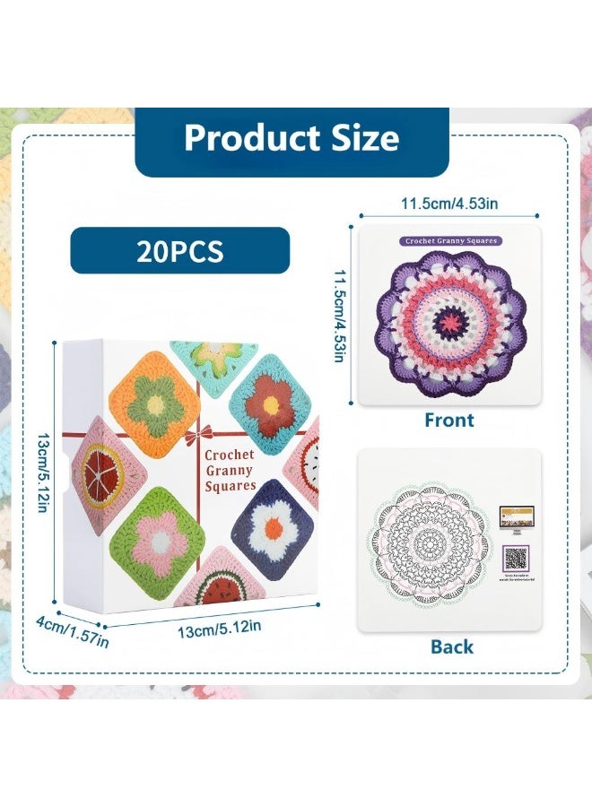 Crochet Granny Squares Cards Deck:20 Mix and Match Designs,Knitting Patterns - Image 5