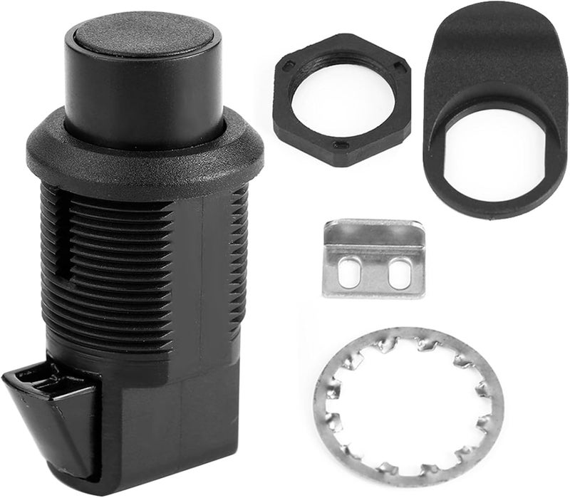 Jadeshay Button Latch Durable and Versatile Push Button Latch Replacement for Boat Door Glove Box 93304 Smooth Locking Easy Installation Sleek and Black Practical Design - Image 1