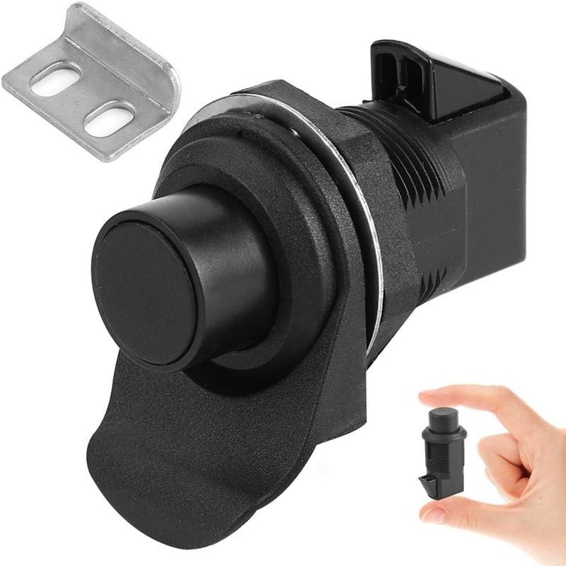 Jadeshay Button Latch Durable and Versatile Push Button Latch Replacement for Boat Door Glove Box 93304 Smooth Locking Easy Installation Sleek and Black Practical Design - Image 2