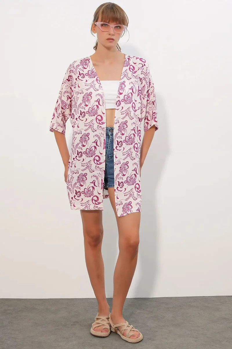 بيغ دارت BDART Long Printed Viscose Kimono