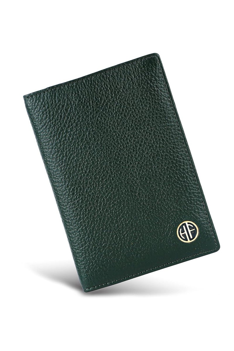 HAMMONDS FLYCATCHER Leather Passport Cover, Passport Holder for Men and Women - Travel Accessories Document Organizer, RFID Protected Passport Wallet with Card Slots for Trips - Green | XVN2 - Image 1