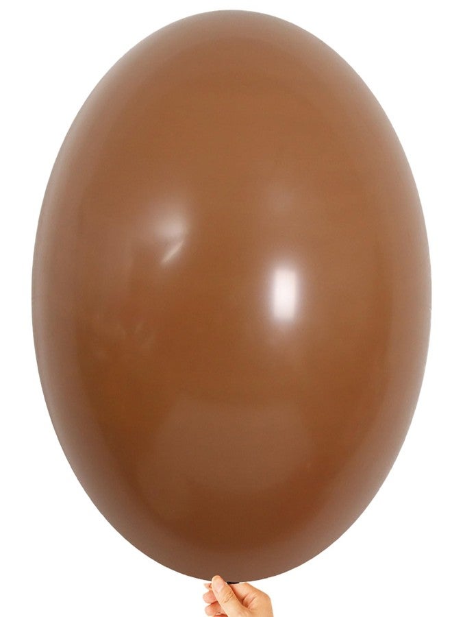 KALOR 18 Inch Brown Balloons, 10 Pcs Matte Latex Balloons Big Round Balloons for Wedding, Baby Shower, Birthday Party and Event Decoration - Image 1