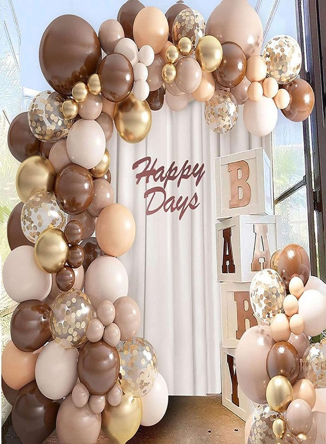 KALOR 18 Inch Brown Balloons, 10 Pcs Matte Latex Balloons Big Round Balloons for Wedding, Baby Shower, Birthday Party and Event Decoration - Image 5