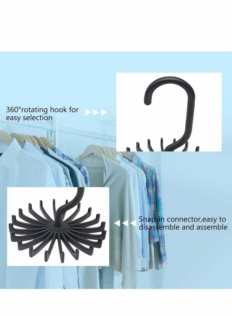 Y&D 2X Multifunction Non-slip 360 Degrees Rotating Scarf Tie Hanger Rack Organizer  - Image 3