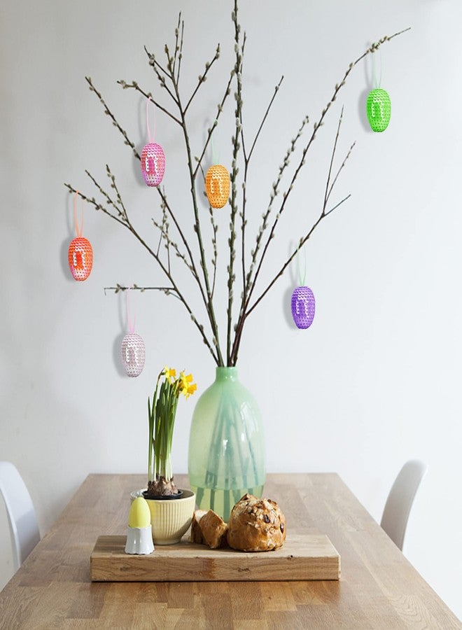 Wehhbtye 30PCS Easter Glitter Hanging Eggs - Colorful Sequin Easter Egg Ornaments, Shiny Spring Foam Hanging Egg Baubles Ornament for Easter Tree Christmas Home Party DIY Craft Decoration (Size S) - Image 5