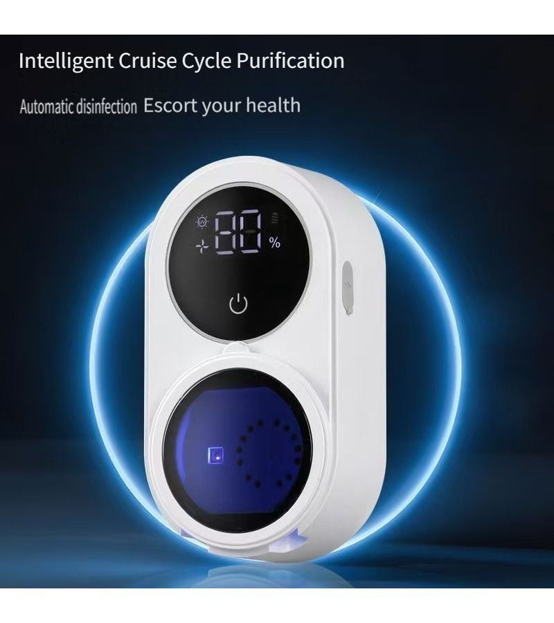 Intelligent Induction Sterilizing Toothbrush Holder UVC Deep Ultraviolet Automatic Cycle Purification Disinfection And Drying Punch Free Installation White - Image 3
