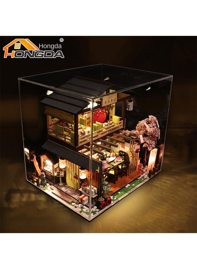 Bluejw Hongda Japanese Style Heyi Cottage Handmade Model Diy Japanese Style Cottage Gibto Sushi Creative Birthday Gift - Image 4