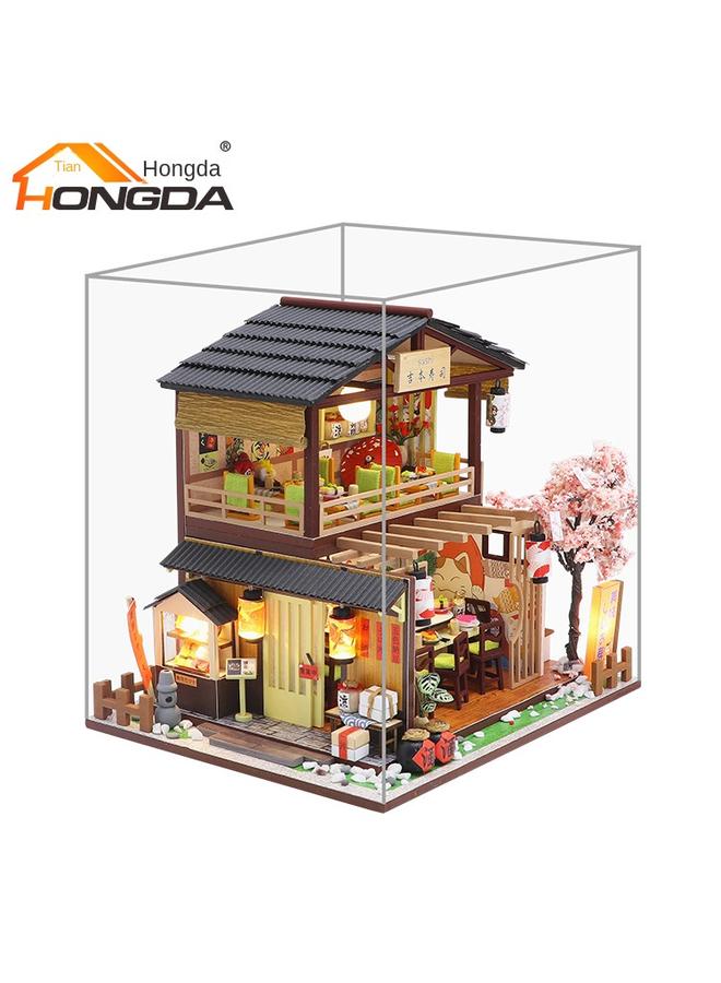 Bluejw Hongda Japanese Style Heyi Cottage Handmade Model Diy Japanese Style Cottage Gibto Sushi Creative Birthday Gift - Image 1