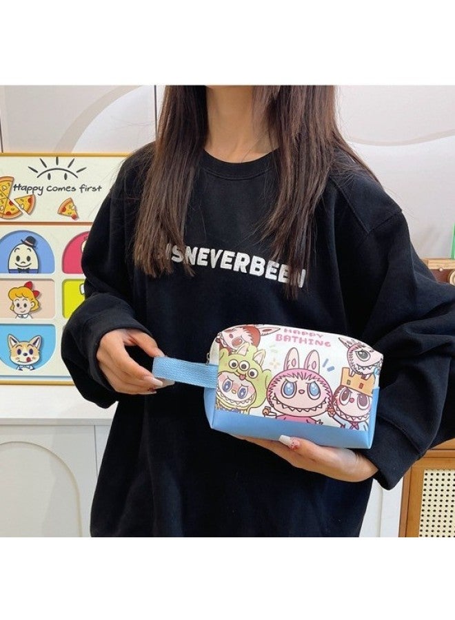 Cloth Cosmetic Bag Cartoon Bag Student Pen Bag Stationery Storage Bag Bubble Mate Canvas Bag-Color:Rabbit  - Image 4