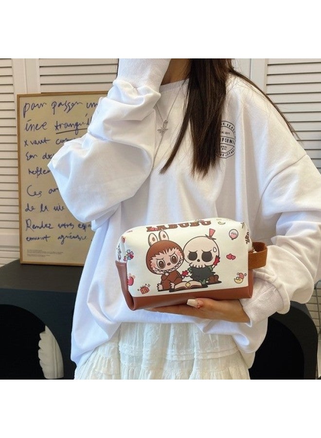 Cloth Cosmetic Bag Cartoon Bag Student Pen Bag Stationery Storage Bag Bubble Mate Canvas Bag-Color:Rabbit  - Image 5