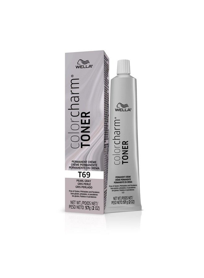 WELLA Color Charm Wella Colorcharm Permanent Crème Toner Free Of Animalderivied Ingredients Parabens Free Gluten Free T69 Pearl Gray 2 Oz - Image 2