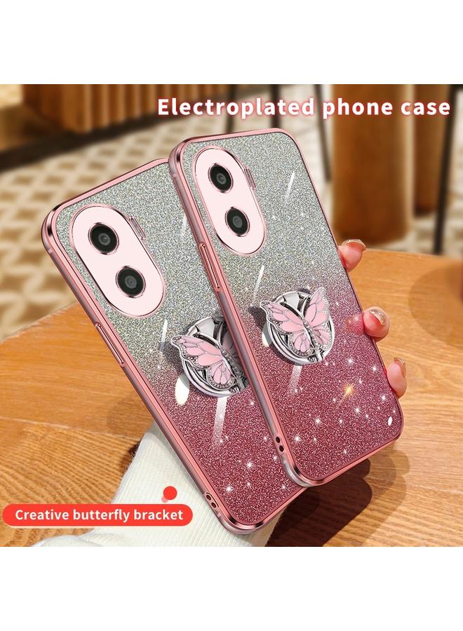 Zaboon Case For Honor X40i Plated Gradient Glitter Butterfly Holder TPU Phone Case - Image 3