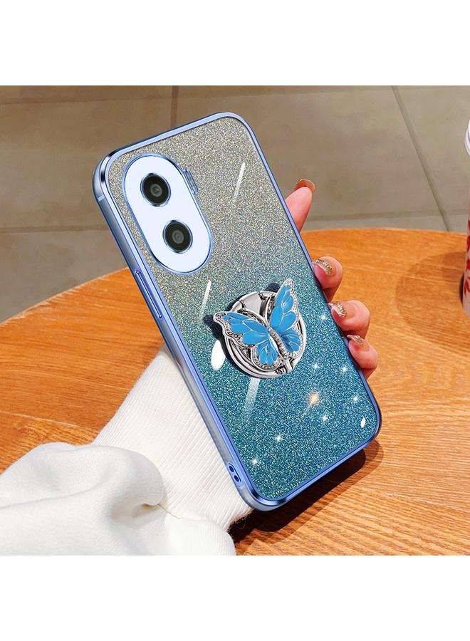 Zaboon Case For Honor X40i Plated Gradient Glitter Butterfly Holder TPU Phone Case - Image 1