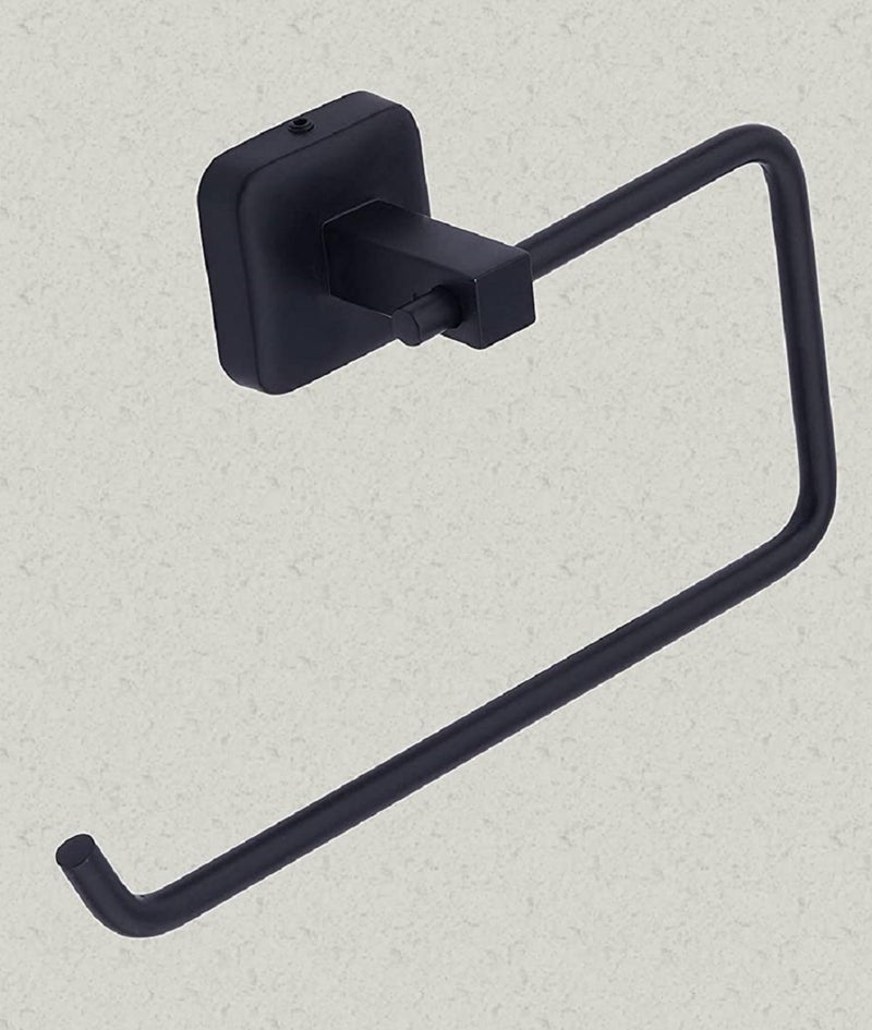 GLOXY Rectangle Shape Black Finish Stainless Steel Napkin Ring/Towel Ring/Napkin Holder/Bathroom Hanger/Towel Hanger for Kitchen & Wash Basin Area/Bathroom Accessories - Image 4