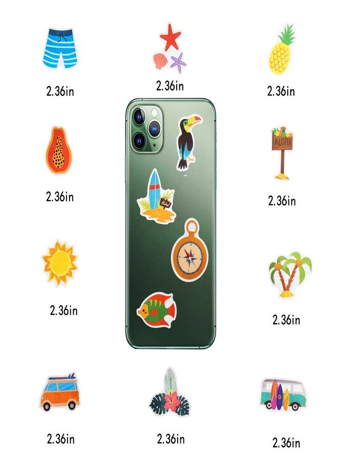 Cleverplay 100 Pack Hawaiian Stickers, Luau Tropical Summer Party Favors, Birthday Decorations Gifts - Image 5