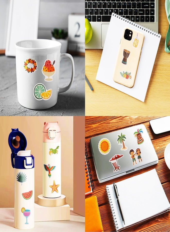 Cleverplay 100 Pack Hawaiian Stickers, Luau Tropical Summer Party Favors, Birthday Decorations Gifts - Image 4