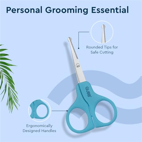 GUBB Safety Scissor Designed for Men and Women With Protective Sleeves | Round Tips for Safe hair cutting | Easy beard and moustache trimming | Multipurpose | Rust resistant | Stainless steel - Image 2