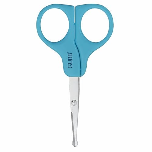 GUBB Safety Scissor Designed for Men and Women With Protective Sleeves | Round Tips for Safe hair cutting | Easy beard and moustache trimming | Multipurpose | Rust resistant | Stainless steel - Image 1