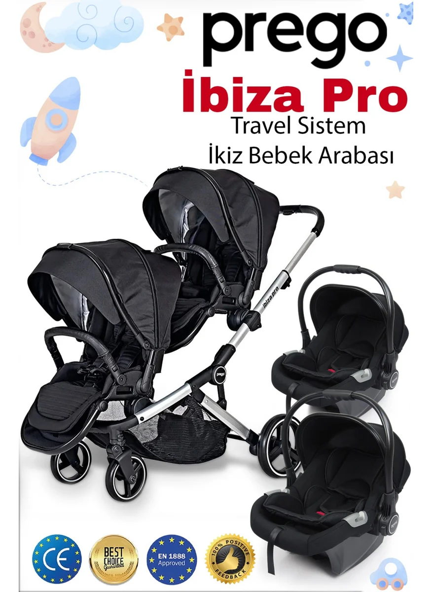 Prego Ibiza Pro Travel System Twin Baby Stroller