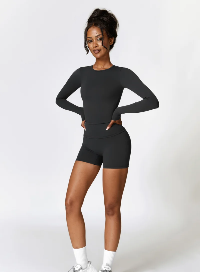 كون.يوغا قميص نسائي بأكمام طويلة