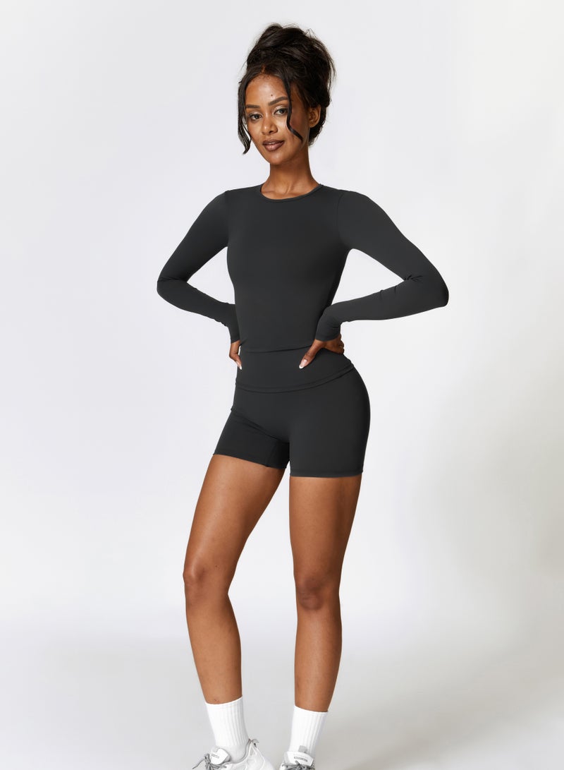 KAWN.YOGA Womens Long Sleeve Shirt - Image 2