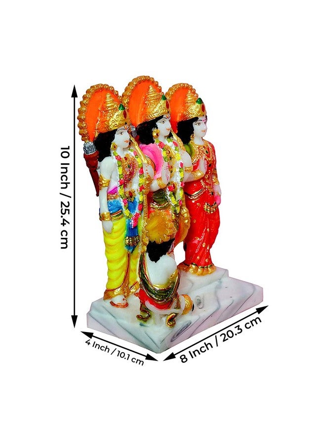 FABZONE Marble Dust Lord Ram Darbar|God Ram,Laxman,Sita & Hanuman Darbar, Multicolor, 10 Inches, 1 Piece - Image 4