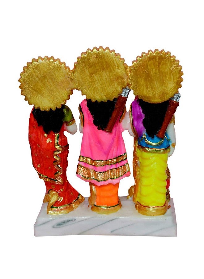 FABZONE Marble Dust Lord Ram Darbar|God Ram,Laxman,Sita & Hanuman Darbar, Multicolor, 10 Inches, 1 Piece - Image 3