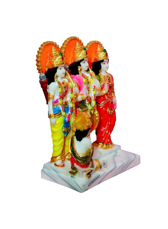 FABZONE Marble Dust Lord Ram Darbar|God Ram,Laxman,Sita & Hanuman Darbar, Multicolor, 10 Inches, 1 Piece - Image 2