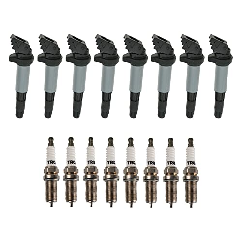 TRQ Ignition Kit Ignition Coil Spark Plugs Compatible with 2006-2010 BMW 550i 650i 2006-2008 750i 750Li - Image 1