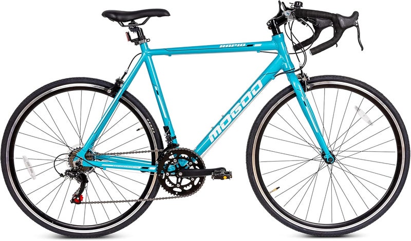 MOGOO Rapid 700C Road Bike | 14 Speed Shimano Drivetrain | Lightweight Aluminum Alloy FrameKenda Tires | Caliper Brakes | Blue Color - Image 1