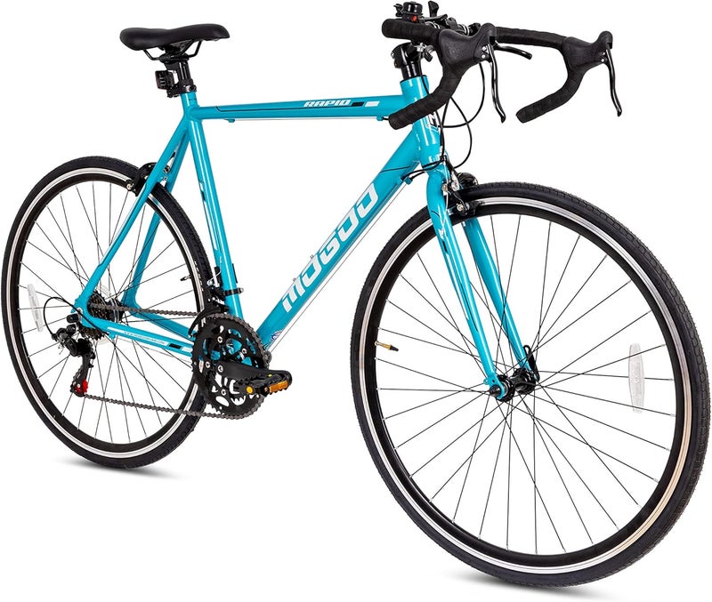 MOGOO Rapid 700C Road Bike | 14 Speed Shimano Drivetrain | Lightweight Aluminum Alloy FrameKenda Tires | Caliper Brakes | Blue Color - Image 2