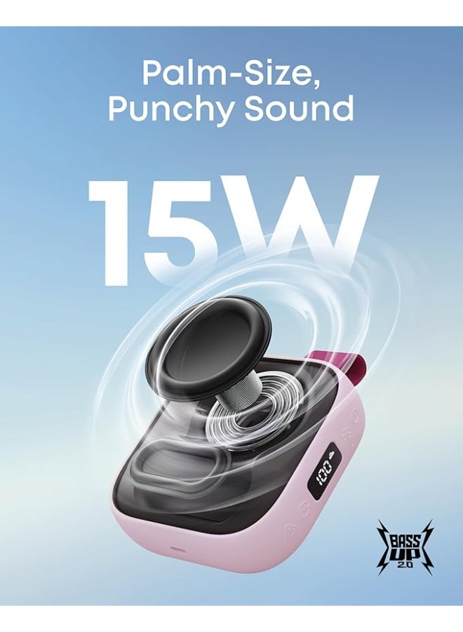 Soundcore Boom Go 3i Portable Bluetooth Speaker by Anker, 24H Playtime, 15W Punchy Sound, Emergency Power Bank, Powerful BassUp 2.0, Bluetooth 6.0, IP68 Waterproof for Hiking/Cycling/Camping (Pink) - Image 2