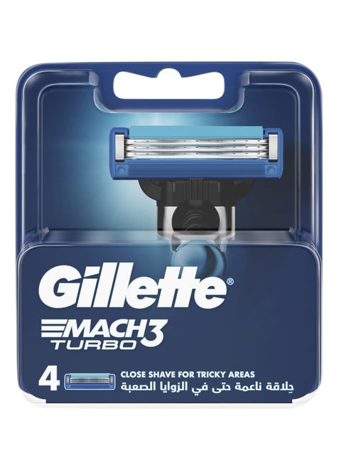 Mach3 Turbo Men's Razor Blade Refills 4