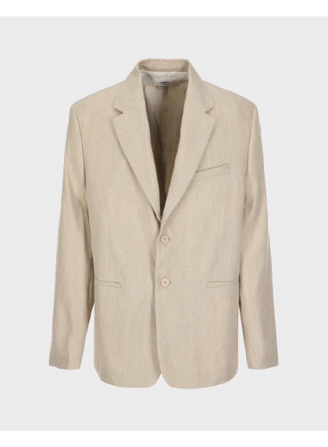 Zara Men's Minimalist Solid-colored Textured Loose-fit Business Commuter Casual Suit - Image 1