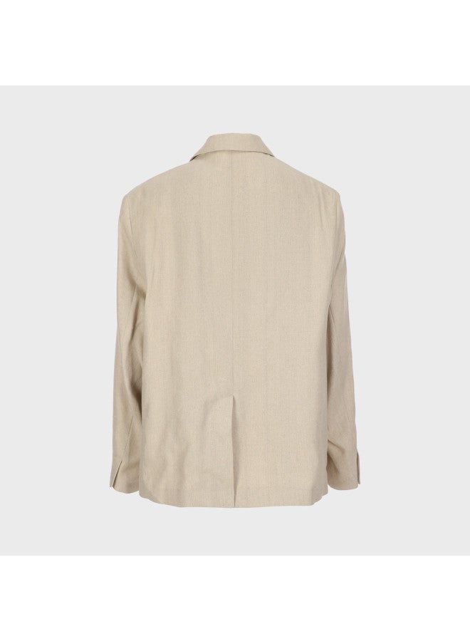 Zara Men's Minimalist Solid-colored Textured Loose-fit Business Commuter Casual Suit - Image 3