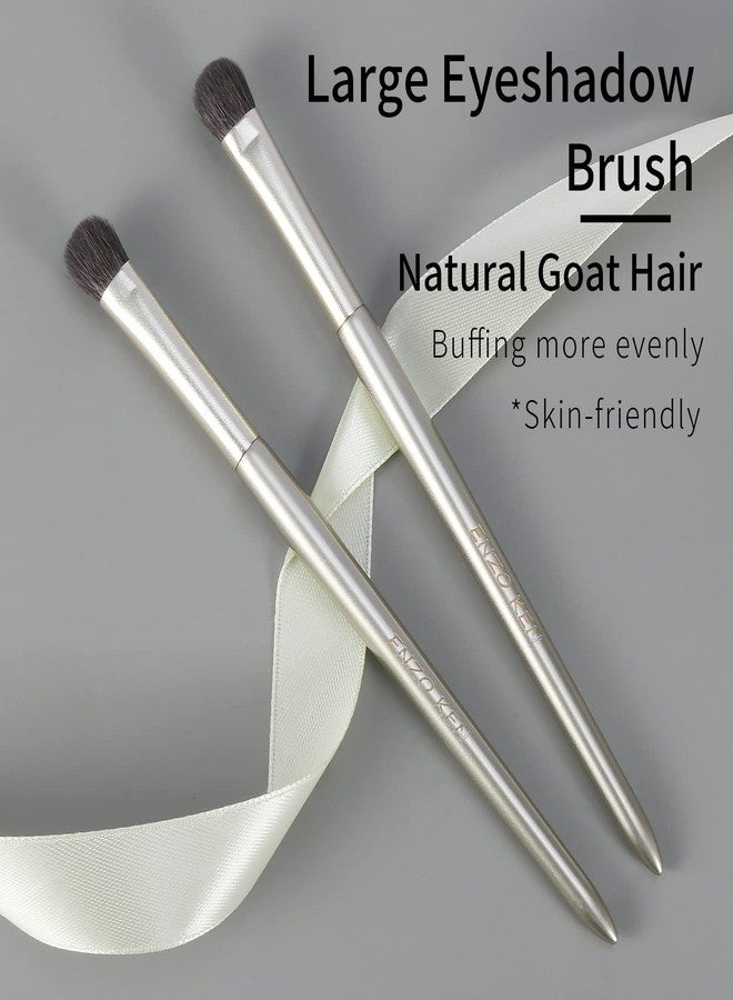 ENZO KEN Natural Goat Hair Eye Shadow Brush by ENZO KEN, Large Smudge Eyeshadow Brush, Shader Eye Shadow Brush, Eye Shader Brush, Single Eyeshadow Brush, Eye Brushes, Eyeshadow Blending Brush. (Gold, E203L) - Image 2