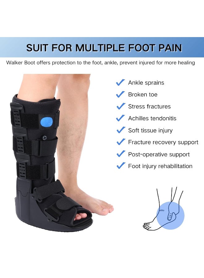 Air Cam Walker Walking Boot – Lightweight Inflatable Orthopaedic Fracture Boot for Broken Foot, Sprains, Achilles  Post-Surgery Recovery – Adjustable Air Pillow Foot  Ankle Support, Fits Right or Left Foot - Image 5