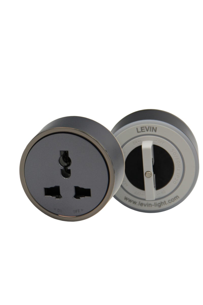 Levin Germany Levin Germany Universal Power Socket Module – For Track System | 110–250V | High Safety Standard | Plug & Play Design | IP20 Rated | 3-Year Warranty  - Image 1