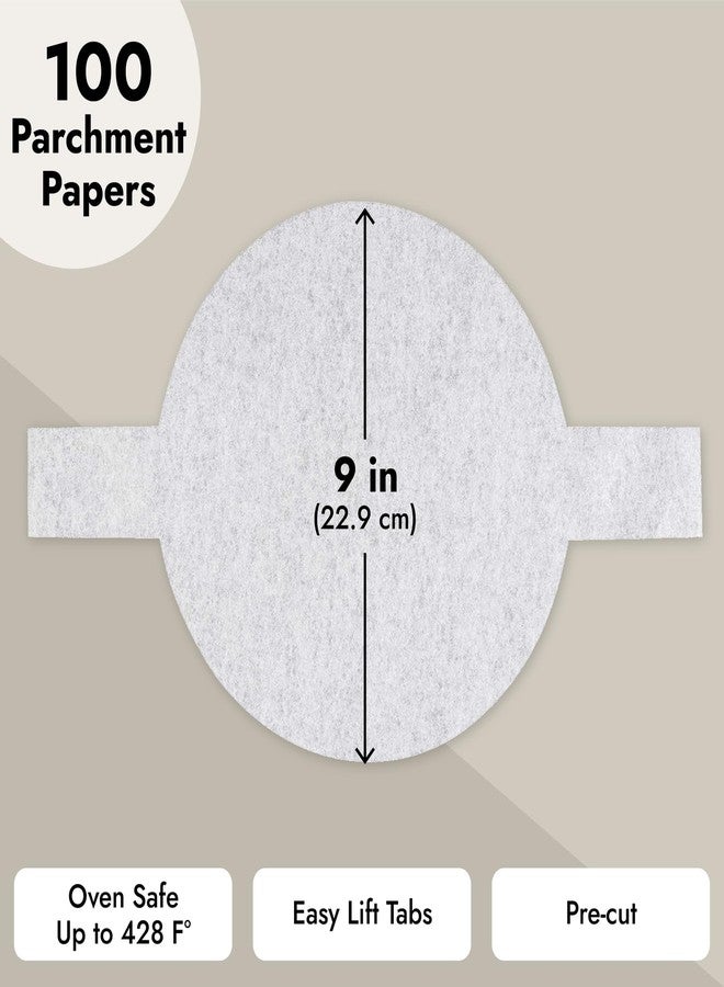 Juvale Parchment Paper Rounds - 9-Inch, White, 100-Count - Precut Nonstick Parchment Paper for Baking Cakes & Cheesecakes - 9-Inch Round Cake Pan Liners, Oven Safe to 428°F - Image 4