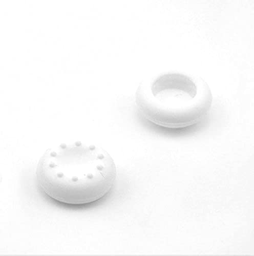 Ambertown Analog Silicone Thumb Stick Grip Joystick Caps Cover for PS4 PS3 Xbox 360 Xbox One Game Controllers (2 x White) - Image 1