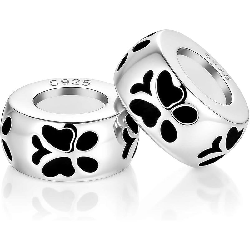 لوفانز Lovans 925 Sterling Silver Spacer Beads for European Charms Bracelet Charms fit DIY Snake Charm Bracelet Charm Spacer Stopper for Women with Gift Bag - Image 1